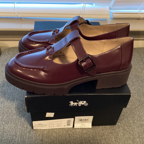 COACH Women's Liv Leather Mary Jane Flats, size 8.5 - Picture 13 of 13